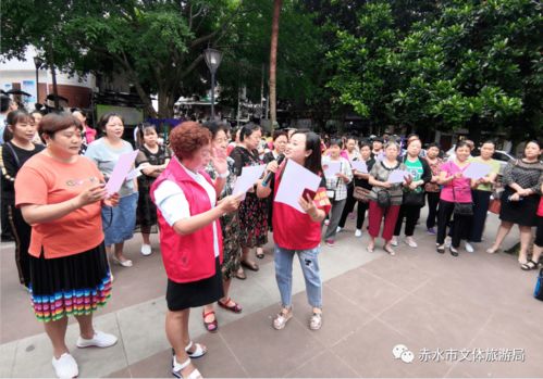 赤水市文化馆组织文艺志愿者赴康佳社区开展 公民道德歌 教唱活动